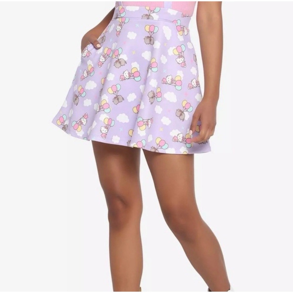 Hello Kitty X Pusheen Lavender Skirt with pockets women's small - Picture 5 of 10